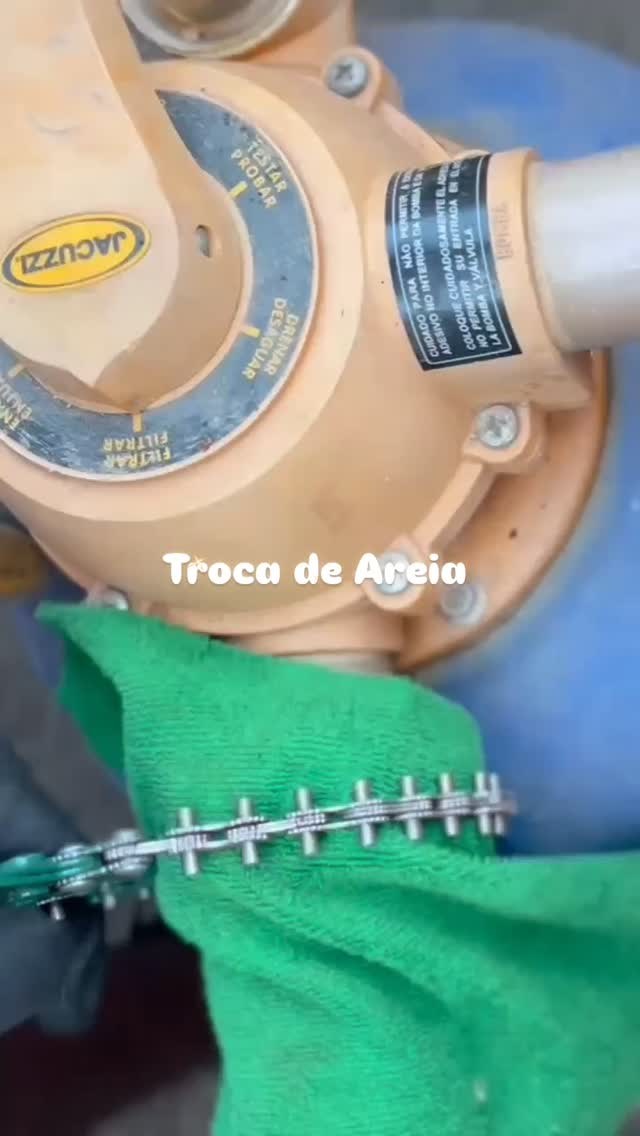 Troca de areia do filtro